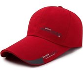 Hombres Mujeres Snapback Gorra de Béisbol de Ala Larga Visor Sun Hat Peaked Golf Sports Hat Rojo