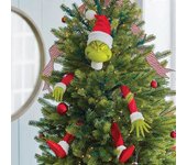 Grinch Adornos de Navidad para Árbol Decoraciones de Navidad Decoración Creativa Accesorios de Resina Decoración de Navidad Regalo 1 juego