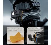 Soporte de liberación rápida de la cámara Correa de la barbilla del casco de la motocicleta para accesorios Gopro12 Soporte magnético de la cámara ...