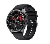 GT5 Reloj inteligente HD de 1,28 pulgadas con pantalla redonda Bluetooth Llamada NFC Reloj resistente al agua Negro