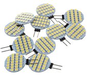 10 x G4 SMD 24 LED Gabinete Marine Camper Bombilla Lámpara 12V Luz Cálida/Blanca Pura