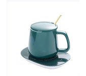 Calentador de taza eléctrica USB Taza de agua de calentamiento Taza de agua potable Taza termostática Verde