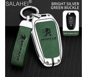 Auto Matel + Cuero Llavero de Protección de Llavero Interior para Peugeot 2008 3008 4008 5008 308 408 508 Accesorios de la bolsa de la llave del coche