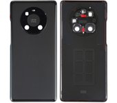Para Huawei Mate 40 Pro 5G Carcasa de batería con pegatina adhesiva + cubierta de lente de cámara - Negro