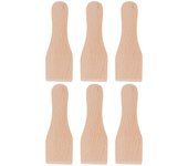 6 piezas de espátula de madera pequeña Raspador de madera multiusos Espátula de cocina resistente al calor 12.50X4.50X1.00CM