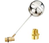 Válvula de flotador roscada de 3/4 de pulgada y conector de tubería de latón Válvula de flotador flotante Tanque de agua Control automático de nive...