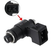 MEV1-030 Boquilla de pulverización del inyector de combustible de la motocicleta de alto rendimiento de un agujero 50CC para el accesorio de la mot...