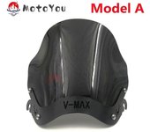 Parabrisas de motocicleta exquisita con soporte de montaje para Yamaha Vmax1300 V-max1200 V-max1300 Vmax 1200 1300 Big Diavel 1985-2007 A