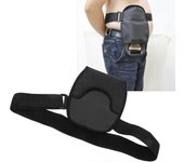 Uta Mujeres Hombres impermeable ajustable ligero ostomía bolsa cubierta portátil para estoma Negro
