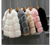 Niños Piel Sintética Gruesa Parka Niña Abrigo Cálido Et Abrigo Ropa De Abrigo Camello 140CM
