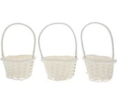 3 cestas de decoración de piezas cestas de flores cestas de flores tejidas canasta de flores cesta de boda flowr cesta de flores de ratán canasta d...