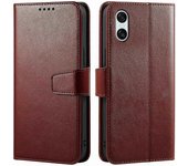 Para Sony Xperia 10 VI Funda Soporte Tarjetero Cartera Cuero Funda para Teléfono - Marrón Multicolor Brown