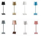 Lámpara de mesa decorativa creativa Protección ocular recargable Atmósfera de cabecera Luz nocturna Negro