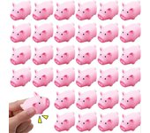 50 piezas de goma de juguete de baño de cerdo a granel mini juguetes de cerdo Juguetes de bañera de cerdito rosa Juguetes de chirrido flotante para...