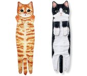 Toallas de mano divertidas para gatos para la decoración de la cocina del baño Toalla para gatos, lindas toallas faciales colgantes de decoración, ...