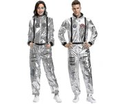 Parejas astronauta mono uniforme carnaval halloween cosplay fiesta espacio disfraces juego de rol disfraces disfraces Mujeres M