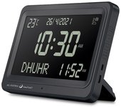 Reloj Azan Automático en todo el mundo Digital 8 Azan Sonidos de oración Reloj islámico de pared y escritorio A Pantalla negra y negra