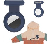 Funda para Airtag Holder Pin oculto, rastreador GPS de silicona oculto con pin invisible para la ropa de los niños Azul