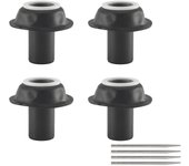4PCS para Vmax 1200 VMX1200 -2007 V-MAX 1200 Kit de reparación de carburador de motocicleta Émbolo de vacío Membran negro