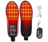 Asiv Plantillas de zapata calentadas USB recargables eléctricas pies calentador invierno al aire libre control remoto plantillas de calefacción zap...
