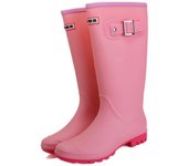 Botas de lluvia para mujer Zapatos de jardín de trabajo Botas de trabajo Botas impermeables antideslizantes 38 Rosa