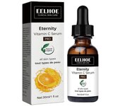 Eelhoe Vitamin C Serum for Face Dark Spots - Sérum facial antienvejecimiento e iluminador con ácido hialurónico para arrugas y líneas finas - 30ml