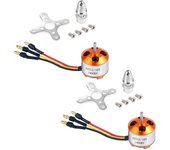 Motor Outrunner sin escobillas 2212 1400KV de 2 piezas con montaje 10T para aviones RC / KKmulticopter 4/6 ejes Q Como se muestra