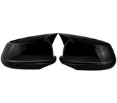 Para Serie 5 F10 F11 F18 528I 530I 535I 550I 2011 2012 2013 Cubierta del espejo retrovisor Tapa del espejo lateral negro brillante