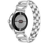 Para Google Pixel Watch 2 / Pixel Watch Alloy Band Rhinestones Decor Pulsera de repuesto Correa de reloj Plata Style A Google Pixel Watch 2