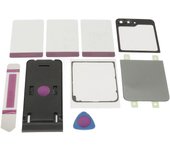Puerta de la carcasa de vidrio de la cubierta trasera de repuesto con cinta preinstalada Herramientas de lente de cámara para Galaxy Z Flip 5 Z Fli...