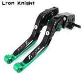 Redkid Verde para KAWASAKI Z750 Z 750 2007 2008 2009 2010 2012 Motocicleta CNC Palanca de embrague de freno extensible plegable ajustable O