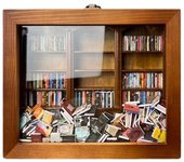 Estantería De Ansiedad Agita Tu Ansiedad, Decoración De Estantería, Adornos De Navidad Amantes De Los Libros-A1 Como se muestra