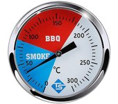 300 grados centígrados 2 pulgadas de acero inoxidable barbacoa barbacoa ahumador parrilla termómetro medidor de temperatura Plata