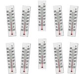 Generic Paquete de 10 termómetros para interiores de 10 a 50 grados centígrados, columna