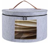 Caja de almacenamiento de sombreros jumbo con ventana transparente y manijas cómodas - Organizador de armario versátil para sombreros, ropa, juguet...