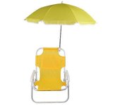 Yuxin Tumbonas y sombrillas al aire libre Beach Fold Tumbonas portátiles multifuncionales para niños amarillo