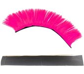 Kaesi Cuttable Casco Peluca Desmontable Alta Temperatura Seda Casco de Color Brillante Mohawk Suministros de casco Rosa