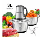 Procesadores de alimentos de alta potencia de 3L, picadora de carne eléctrica, licuadora de carne de acero inoxidable 304 Picadora de alimentos par...