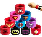 10pcs Superhéroes Bandas De Slap Para Niño, Pulsera De Silicona Marvel Avengers Slap Bracelet Bands Rellenos De Bolsas De Fiesta Para Birthda G