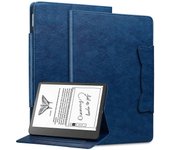 Para Amazon Kindle Scribe Stand Case Ranura para tarjetas Cubierta de tableta de cuero PU Azul