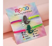 Pulsera de estado de ánimo de 2 piezas con colgante para niños, cambios de color, pulsera para niños en colores brillantes del arco iris Tipo 5
