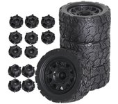 4 piezas de 110 mm 1/10 - neumático de camión de acrobacias de 12 mm y 14 mm hexagonal para / ARRMA / KRATON / Outcast / A Negro