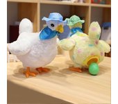 Juguete de peluche de peluche musical eléctrico Gallina que pone huevos Juguete con 3 huevos Huevos que ponen huevos Pollo Juguete Regalo para niños