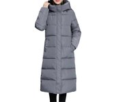 Chaqueta de invierno para mujeres chaqueta casual larga con cremallera exterior chaqueta de globo adecuada para el desgaste de reunión de amigos Gr...