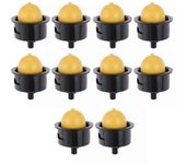 Paquete de 10 Carburador Cortacésped T475 Bombilla para Cortacésped Soplador Reemplazo del motor Piezas de jardín Blackyellow