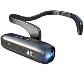 Cámara montada en la cabeza 4K 30FPS portátil Cámara de video WiFi Videocámara Cámara web Lente gran angular Batería AP Negro