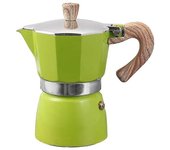 Aluminio estilo italiano Espresso Cafetera Percolator Estufa Olla Hervidor de agua Verde 300ML