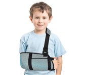 Cabestrillo de brazo, cabestrillo de brazo médico para niños con correa para la cintura, acolchado para niños Soporte de brazo Cabestrillo inmovili...