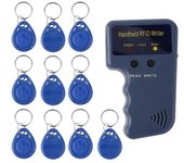Copiadora RFID Duplicadora Programador Lector 10 piezas de identificación regrabable Llaveros Etiquetas Tarjeta KAESI Azul