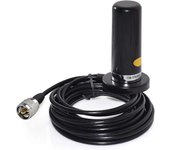 Oppxun Mini Dual Band Vhf Uhf -n2rs antena con montaje magnético 5m Rg316 cable para coche vehículo Mobi Negro